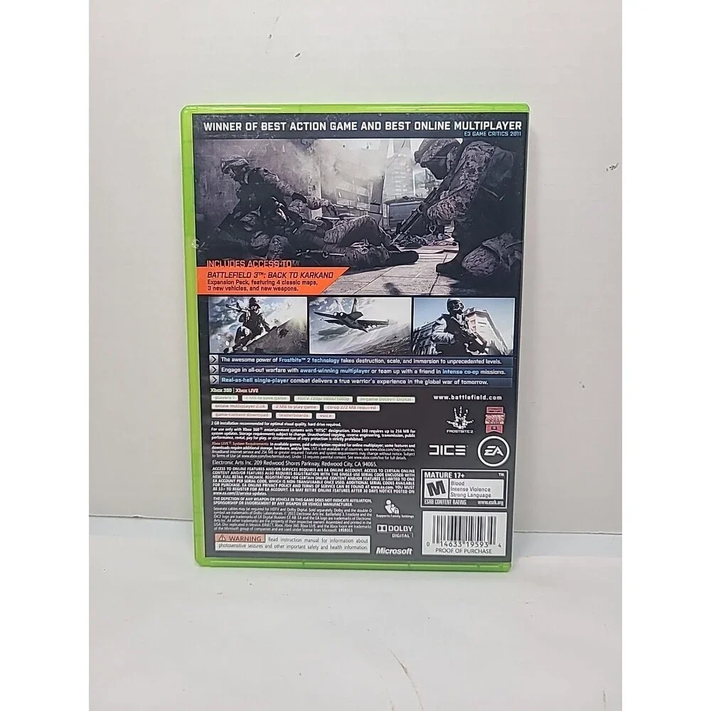 Battlefield 3 -- Limited Edition (Microsoft Xbox 360, 2011)